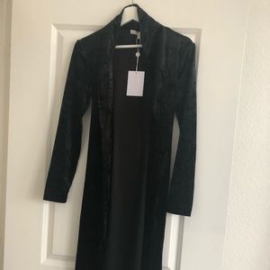 Black velvet duster